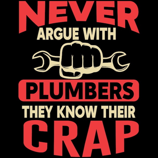 Plumber Tshirt Designs with unique vectors