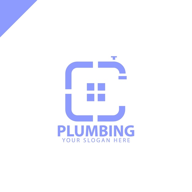 plumbing business company logo vector