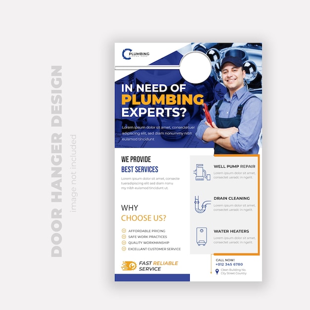 plumbing door hanger design template