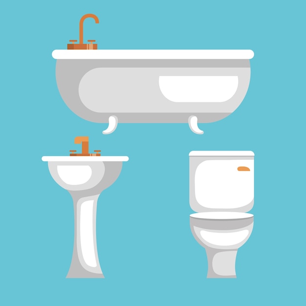 Plumbing line set icons