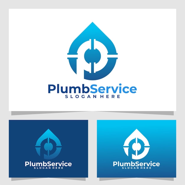 Plumbing logo vector design template