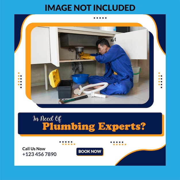 Plumbing Services Social Media Post Template