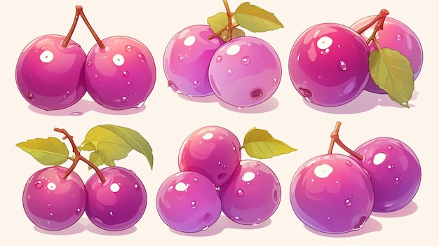 Plump Ume Plums with Glossy Pinkish Skin