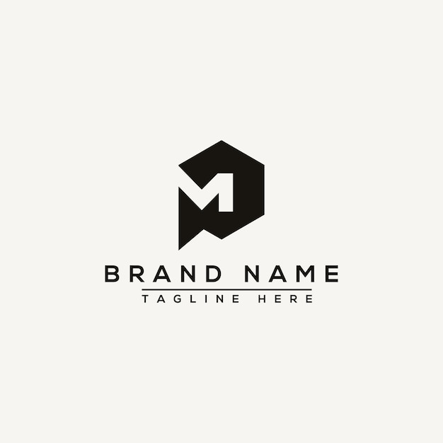 PM Logo Design Template Vector Graphic Branding Element