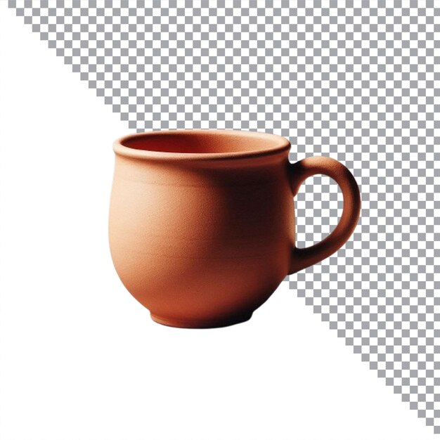 Vector png and eps clay mug or cup isolated on a transparent background