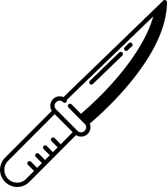 Pocket knife glyph and line vector illustration