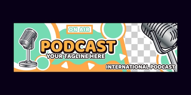 Podcast Background banner with logos