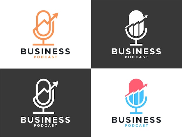 Podcast business investment logo design