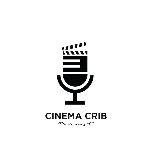 Podcast Film talk icon design logo