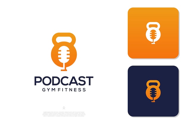 Podcast gym fitness logo design inspirations