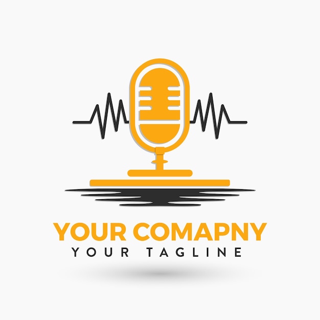 Podcast logo design podcast logo vector