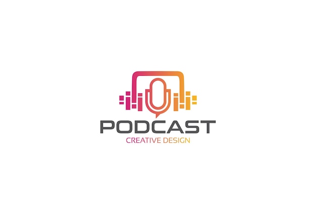 podcast logo icon vector isolated