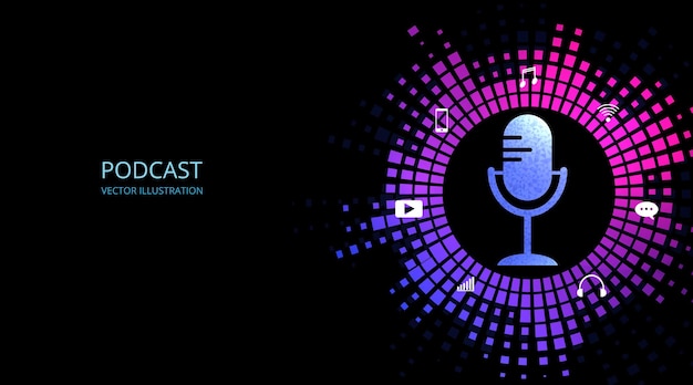 Podcast vector design concept