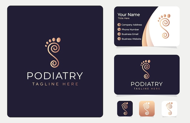 Podiatry  luxury Logo Design for  foot  massage therapist business