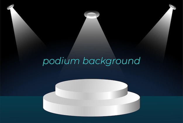 Podium with Light Stand Stage Background for Product Presentation