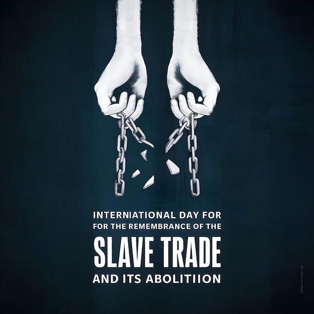 A poignant digital poster International Day for the Remembrance of the Slave Trade and its Abolition