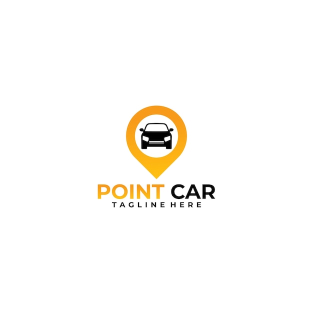 Point car design concept auto car logo design template