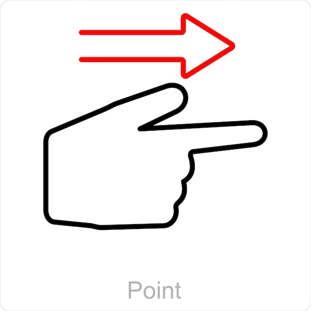 Point and direction icon concept