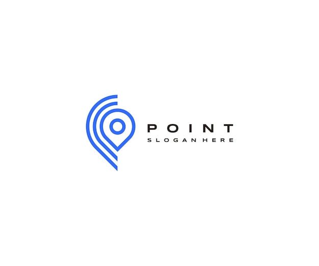 Point location gps logo icon design template