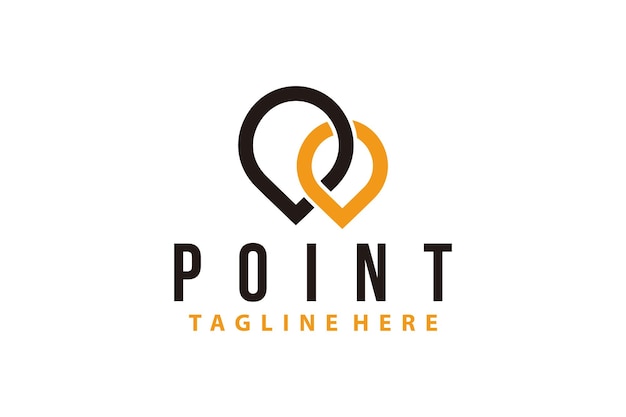 Point logo icon vector isolated