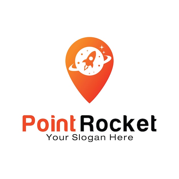 Point Rocket logo design template