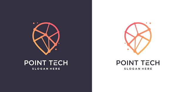 Pointech logo design with creative modern style Premium Vector part 1