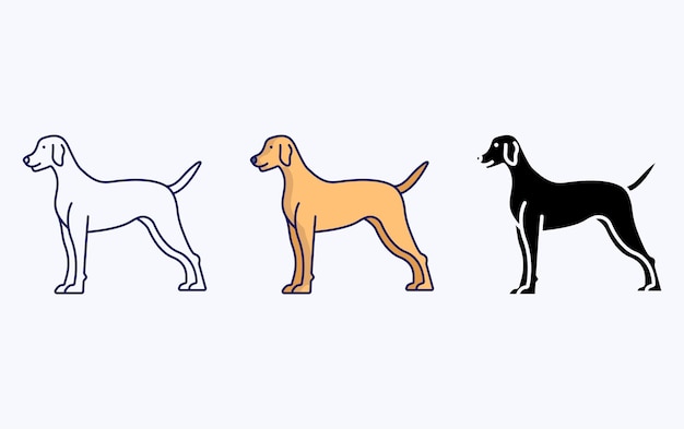 Pointer Dog Breeds illustration icon