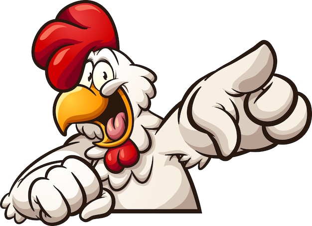 Pointing chicken