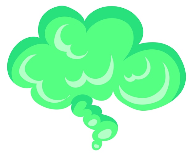 Poison cloud icon Cartoon green stinky smell