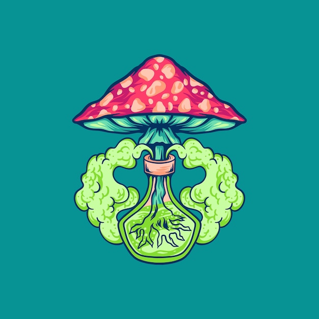 Poison Mushroom Illustration