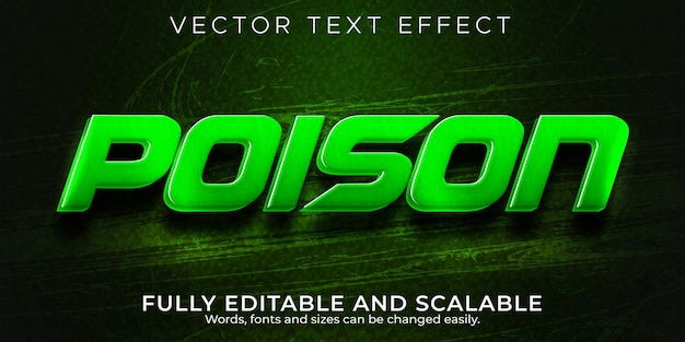 Poison text effect, editable viper and gaming text style