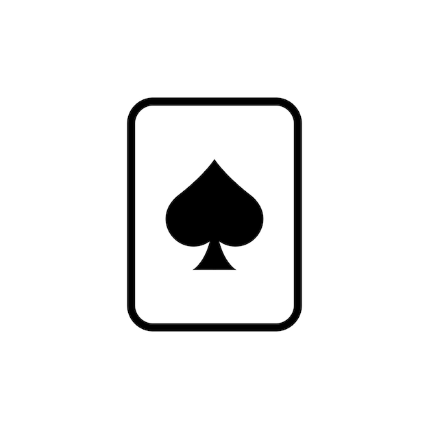 Vector poker card icon vector design template