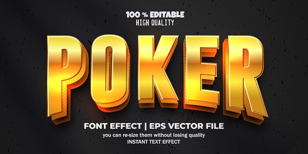 Poker editable text effect