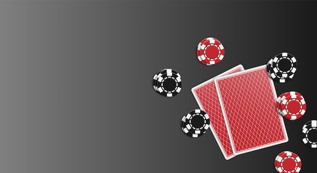 Poker game casiono online web background template for internet vector illustration