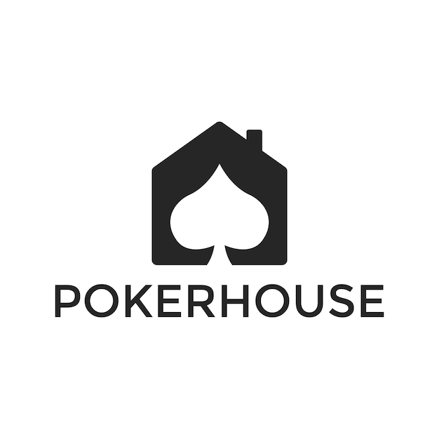 Poker house creative logo design vector