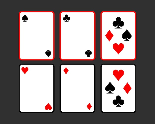 Vector poker playing cards template playing cards vector illustration