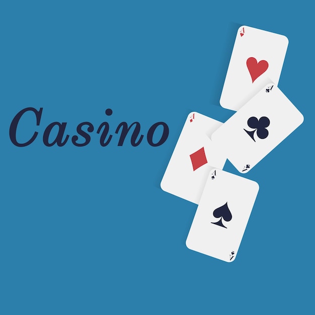 PokerCasino Cards aces on a blue background