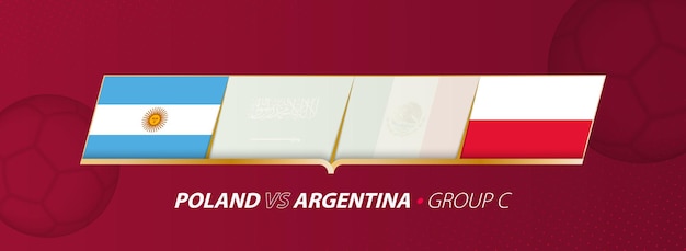 Poland Argentina football match illustration in group A