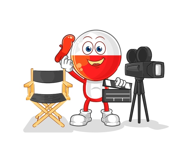 Poland director mascot cartoon vector