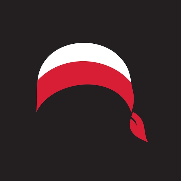 Vector poland flag headband vector