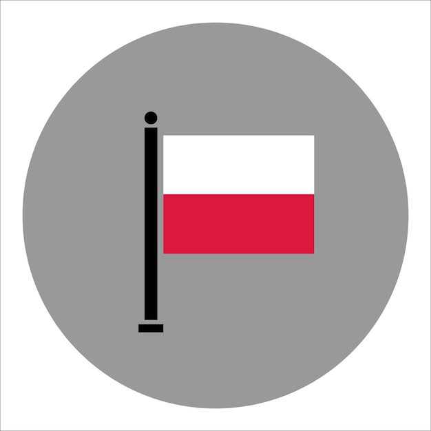 Poland flag official colors and proportion correctly National Poland flag Flat vector illustration EPS10