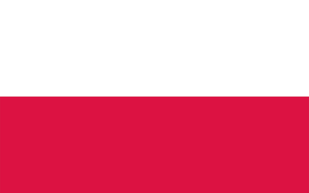 Poland flag original colors and proportions Vector illustration EPS 10