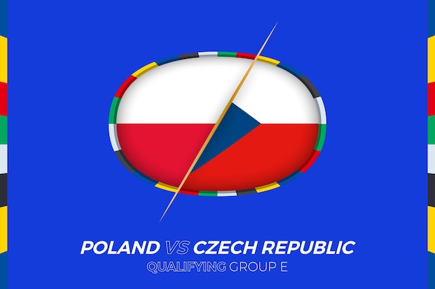 Poland vs Czech Republic icon for European football tournament qualification group E