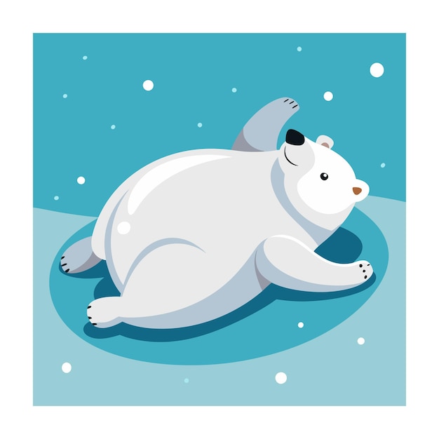 Vector polar bear animals vector on white background