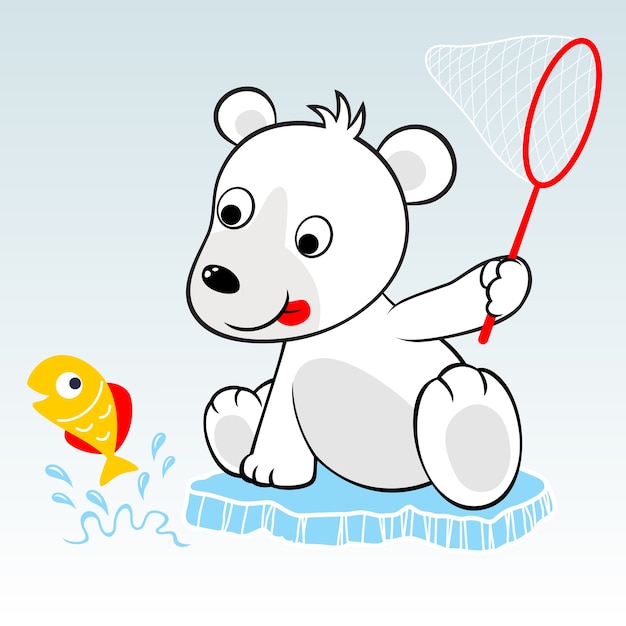 polar bear cartoon vector