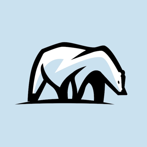 Polar bear illustration logo template