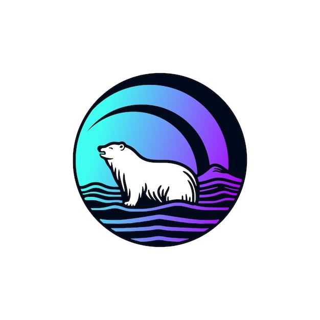 Polar bear logo illustration design for your company or business