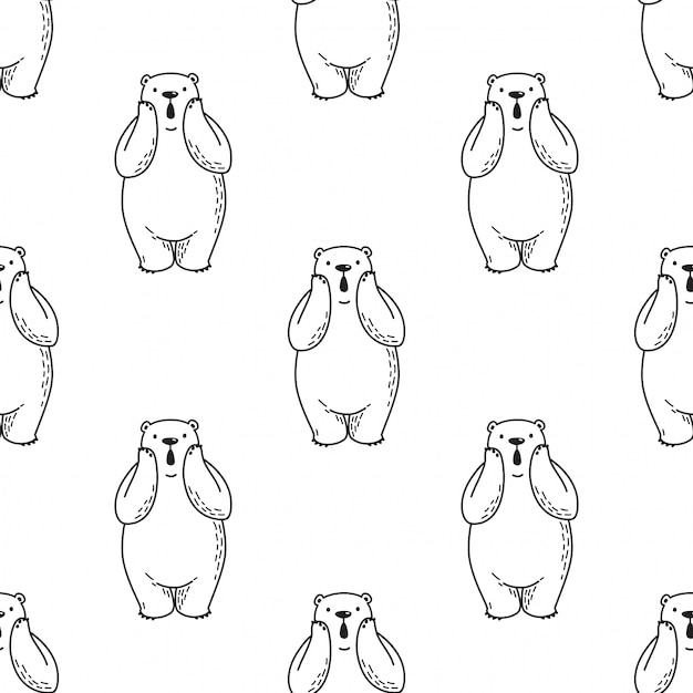 polar bear seamless pattern