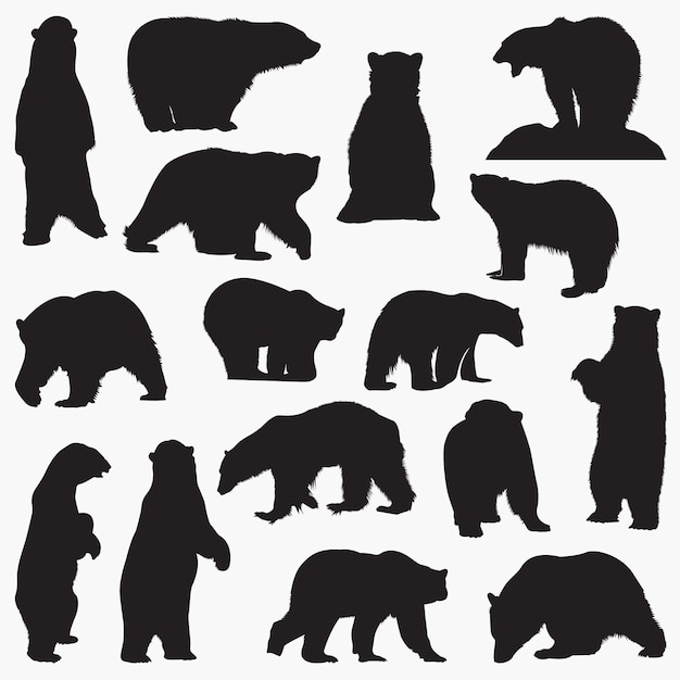 Polar Bear Silhouettes 