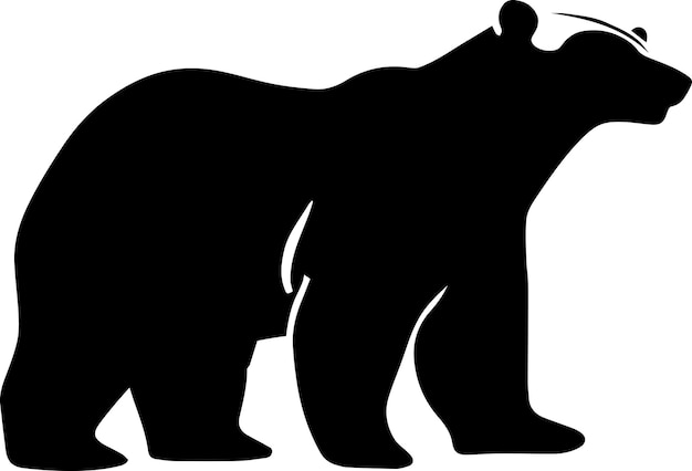 Polar bear vector silhouette illustration